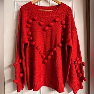 Heart knit sweater